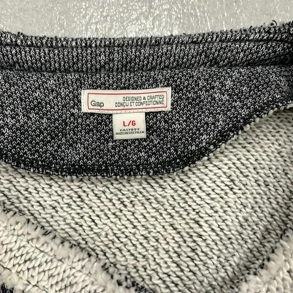 [L]Gap Cotton Knit French Terry Asymmetrical  ZipUp Moto Jacket - Picture 3 of 10